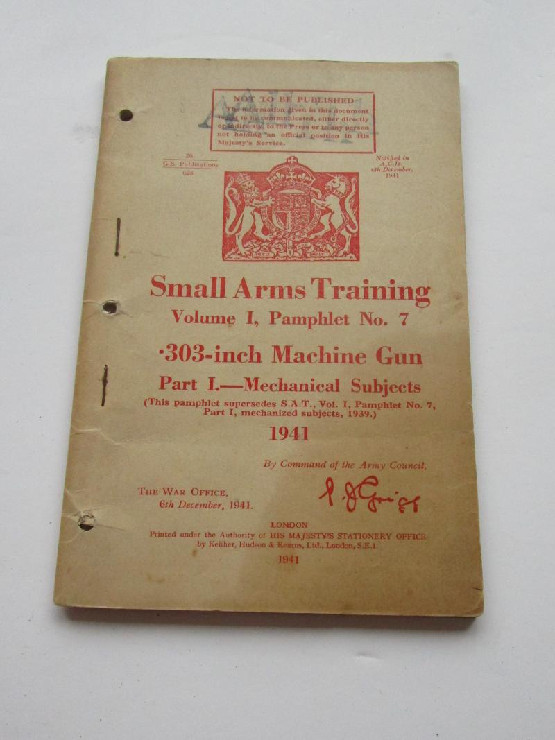 Small Arms training 303-Inch Machine Gun 1941