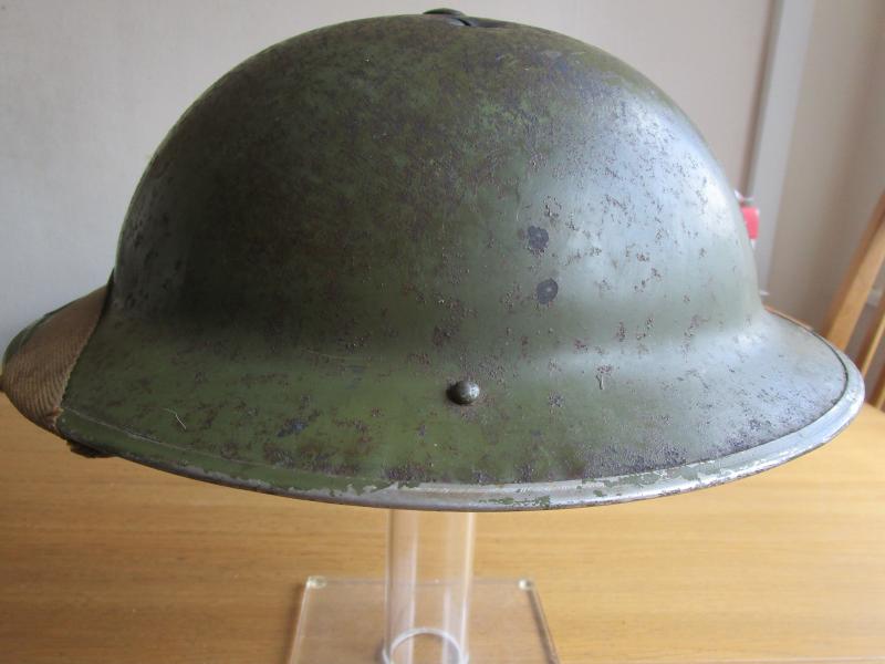 WW2 Tommy Helmet with Bullet Hole